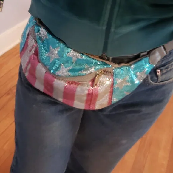 NWOT Juicy Couture Sequined Belt Bag - Picture 1 of 8